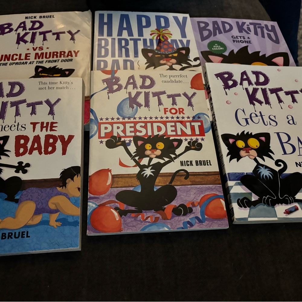 Scholastic Bad Kitty Book series lot of 6 books